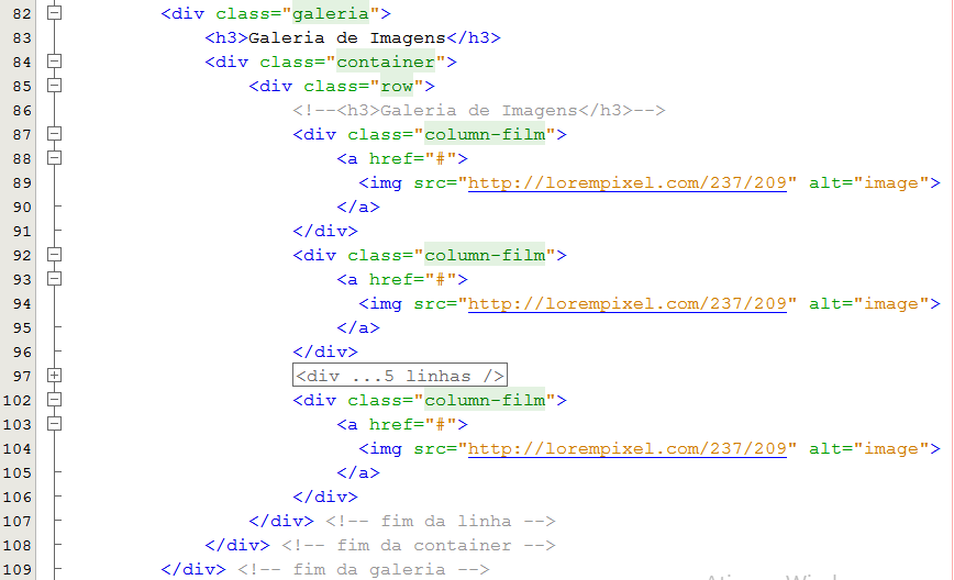 Código html