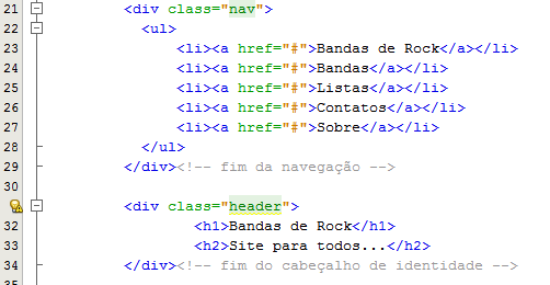 Código html